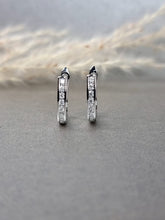 Load image into Gallery viewer, Moissanite Diamond Classic Eternal Channel Loop Earrings
